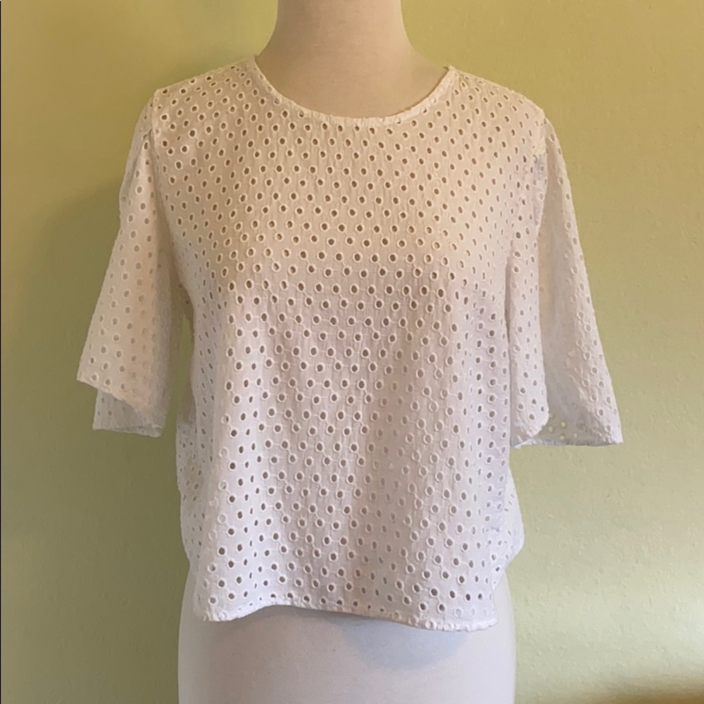 Zara Eyelet Blouse